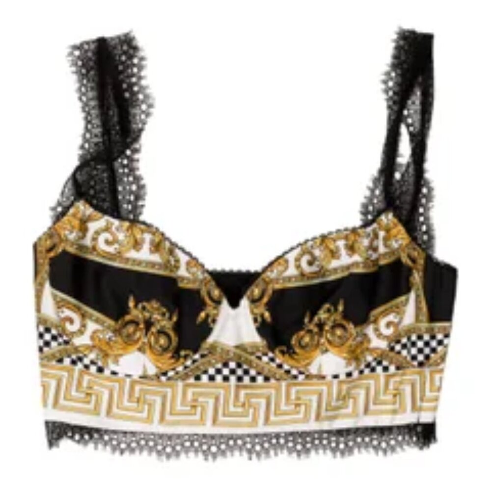 Versace Silk Crop Top - Bustier - XS/US 0/IT 36